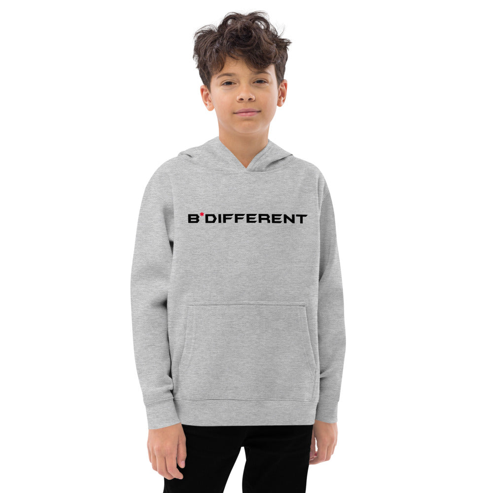 Kids fleece hoodie- B*Different